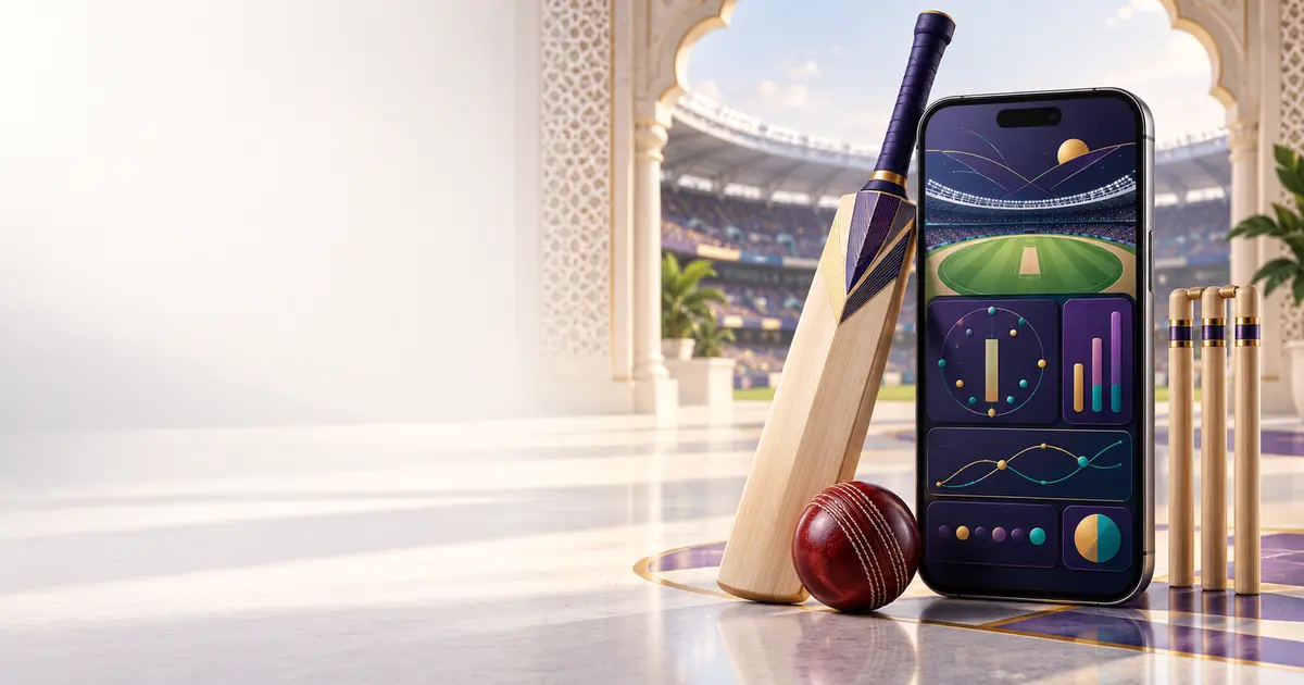 Premium cricket stadium and mobile gaming composition for 9IPL Game India